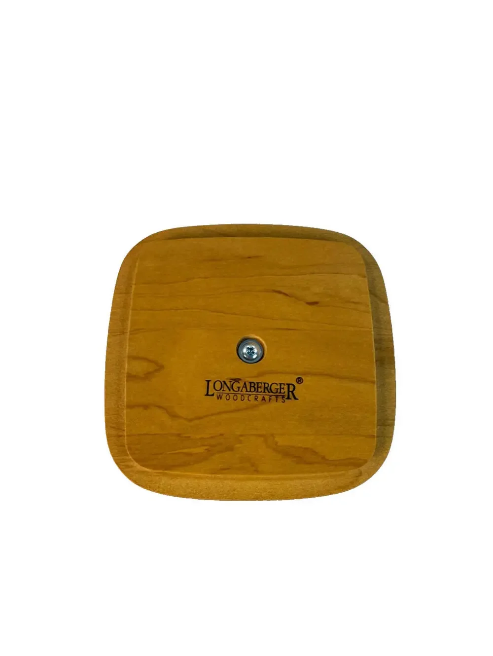 Longaberger Woodcrafts Lid with Green Square Knob 4.75